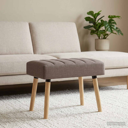 Kanalstoppad Bänk Taupe 60 x 40 x 45 cm Tyg