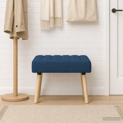 Kanalstoppad Bänk Blå 60 x 40 x 45 cm Tyg