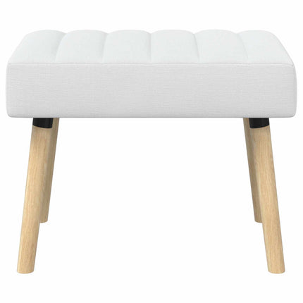 Kanalstoppad Bänk Vit 60 x 40 x 45 cm Tyg