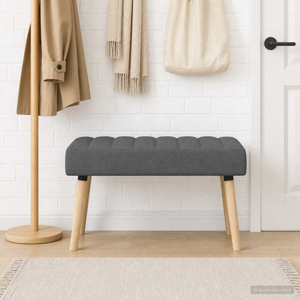 Kanalstoppad Bänk Mörkgrå 80 x 40 x 46 cm Tyg