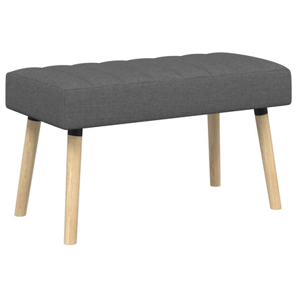 Kanalstoppad Bänk Mörkgrå 80 x 40 x 46 cm Tyg