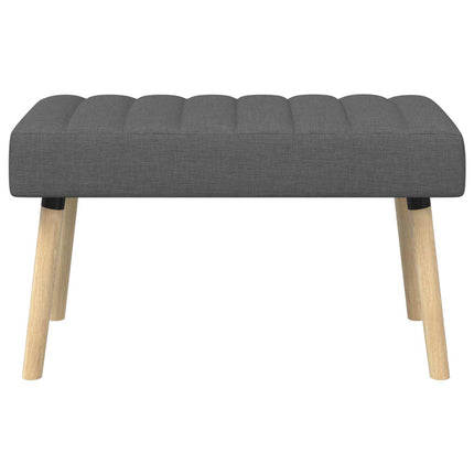 Kanalstoppad Bänk Mörkgrå 80 x 40 x 46 cm Tyg