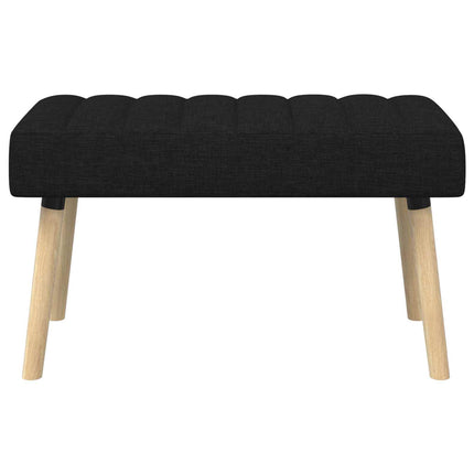 Kanalstoppad Bänk Svart 80 x 40 x 46 cm Tyg