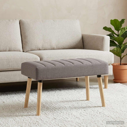 Kanalstoppad Bänk Taupe 80 x 40 x 46 cm Tyg
