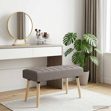 Kanalstoppad Bänk Taupe 80 x 40 x 46 cm Tyg