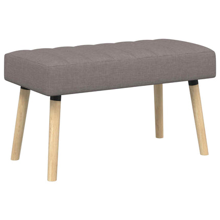 Kanalstoppad Bänk Taupe 80 x 40 x 46 cm Tyg