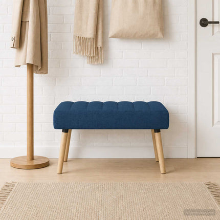 Kanalstoppad Bänk Blå 80 x 40 x 46 cm Tyg