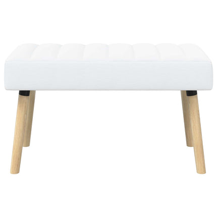 Kanalstoppad Bänk Vit 80 x 40 x 46 cm Tyg
