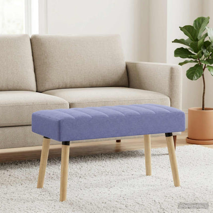Kanalstoppad Bänk Jeansblå 80 x 40 x 46 cm Tyg