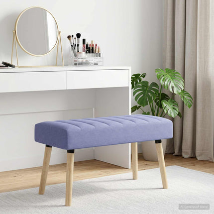 Kanalstoppad Bänk Jeansblå 80 x 40 x 46 cm Tyg