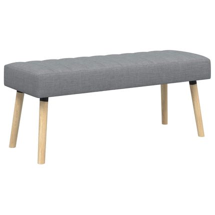 Kanalstoppad Bänk Ljusgrå 110 x 40 x 46 cm Tyg