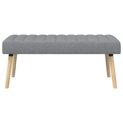 Kanalstoppad Bänk Ljusgrå 110 x 40 x 46 cm Tyg