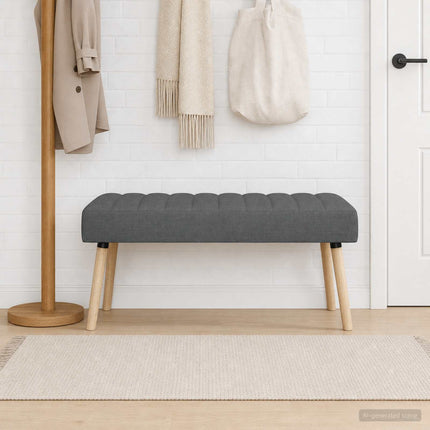 Kanalstoppad Bänk Mörkgrå 110 x 40 x 46 cm Tyg