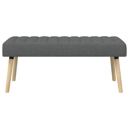 Kanalstoppad Bänk Mörkgrå 110 x 40 x 46 cm Tyg