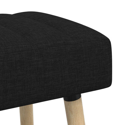 Kanalstoppad Bänk Svart 110 x 40 x 46 cm Tyg