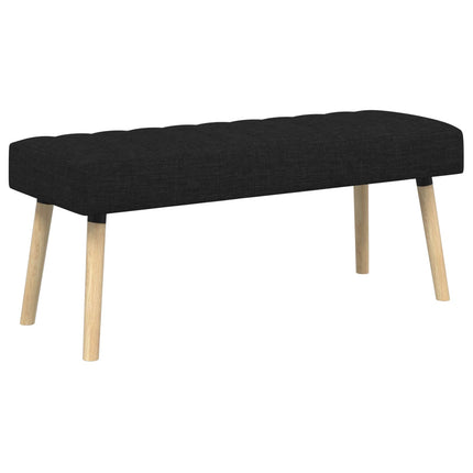 Kanalstoppad Bänk Svart 110 x 40 x 46 cm Tyg