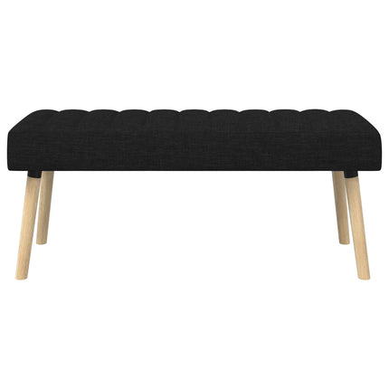 Kanalstoppad Bänk Svart 110 x 40 x 46 cm Tyg