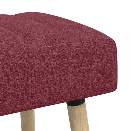 Kanalstoppad Bänk Vinröd 110 x 40 x 46 cm Tyg