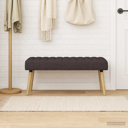 Kanalstoppad Bänk Mörkbrun 110 x 40 x 46 cm Tyg