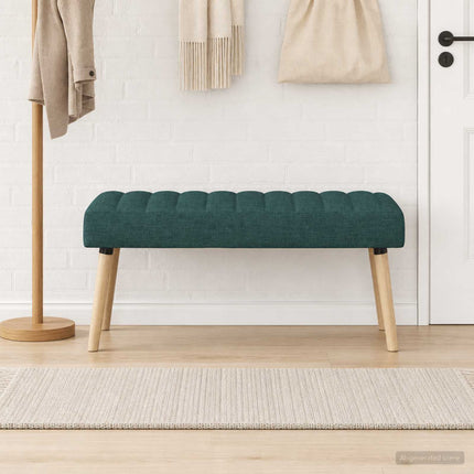 Kanalstoppad Bänk Mörkgrön 110 x 40 x 46 cm Tyg