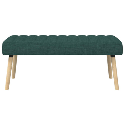 Kanalstoppad Bänk Mörkgrön 110 x 40 x 46 cm Tyg