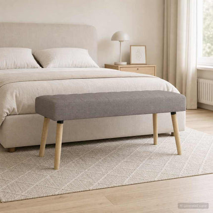 Kanalstoppad Bänk Taupe 110 x 40 x 46 cm Tyg