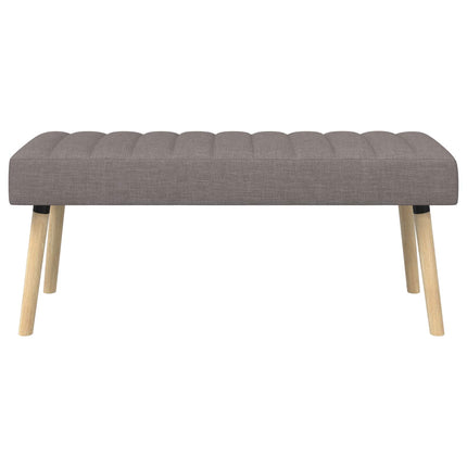 Kanalstoppad Bänk Taupe 110 x 40 x 46 cm Tyg