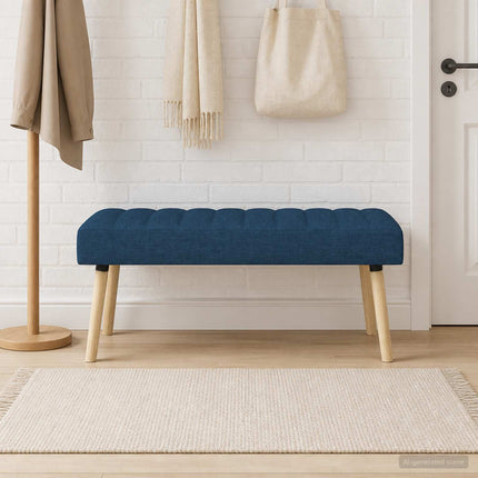 Kanalstoppad Bänk Blå 110 x 40 x 46 cm Tyg