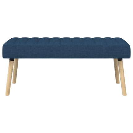 Kanalstoppad Bänk Blå 110 x 40 x 46 cm Tyg