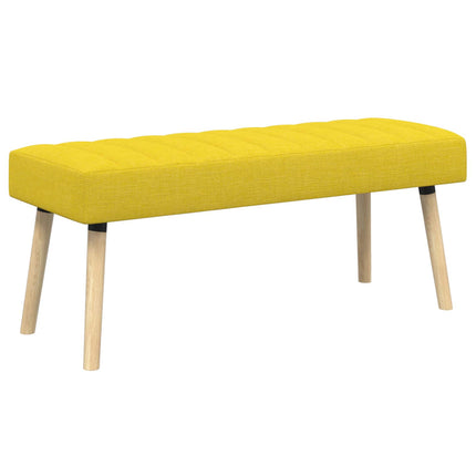 Kanalstoppad Bänk Ljusgul 110 x 40 x 46 cm Tyg