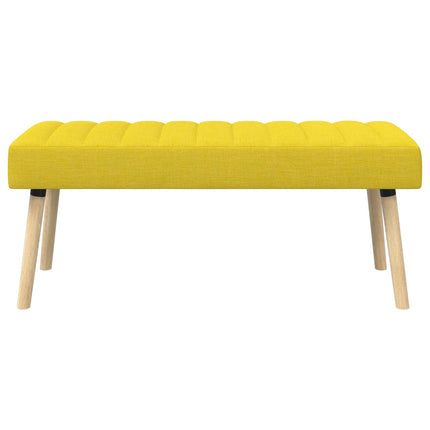 Kanalstoppad Bänk Ljusgul 110 x 40 x 46 cm Tyg