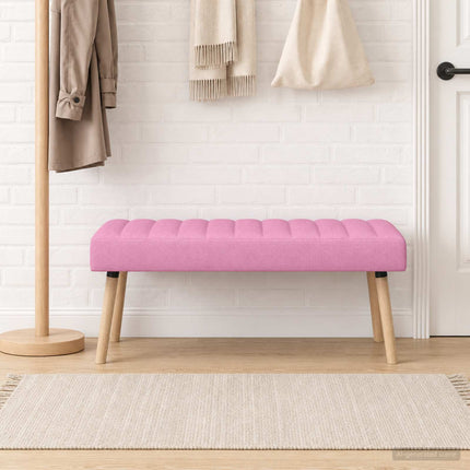 Kanalstoppad Bänk Rosa 110 x 40 x 46 cm Tyg