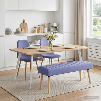 Kanalstoppad Bänk Jeansblå 110 x 40 x 46 cm Tyg