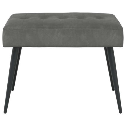 Bänk med knappar Mörkgrå 60 x 40 x 45 cm Sammet