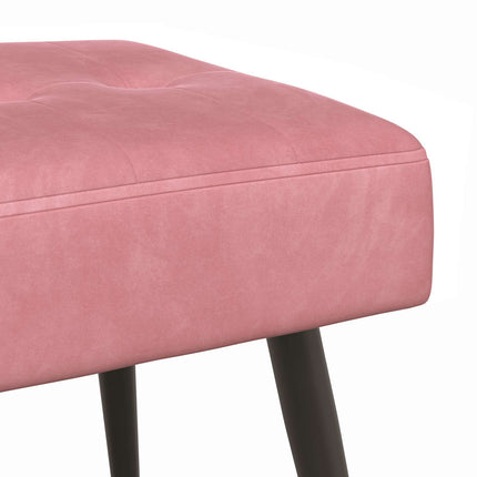 Bänk med knappar Rosa 60 x 40 x 45 cm Sammet