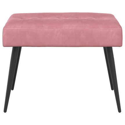 Bänk med knappar Rosa 60 x 40 x 45 cm Sammet