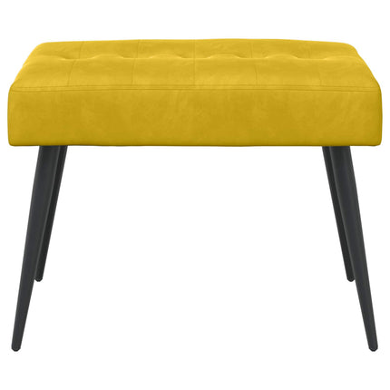 Bänk med knappar Gul 60 x 40 x 45 cm Sammet