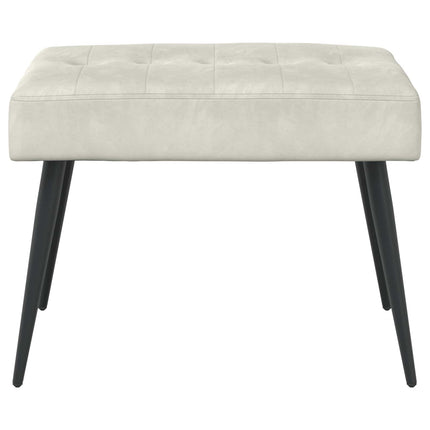 Bänk med knappar Gräddvit 60 x 40 x 45 cm Sammet