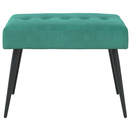 Bänk med knappar Turkos 60 x 40 x 45 cm Sammet