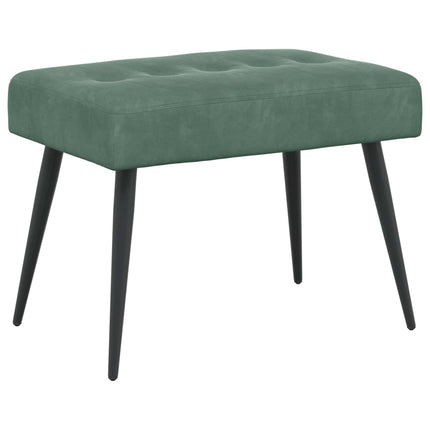 Bänk med knappar Havgrön 60 x 40 x 45 cm Sammet