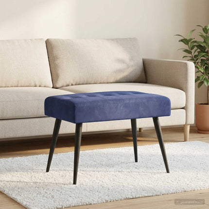 Bänk med knappar Polisblå 60 x 40 x 45 cm Sammet