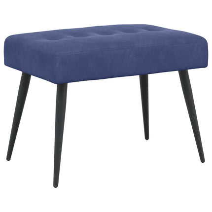 Bänk med knappar Polisblå 60 x 40 x 45 cm Sammet