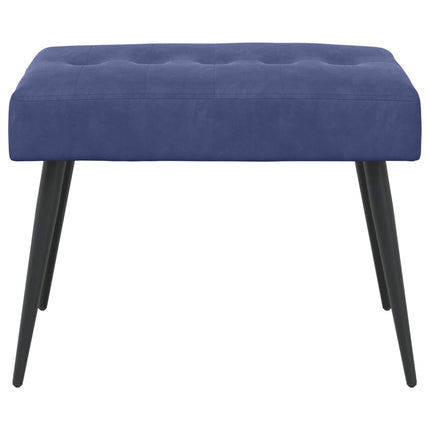 Bänk med knappar Polisblå 60 x 40 x 45 cm Sammet