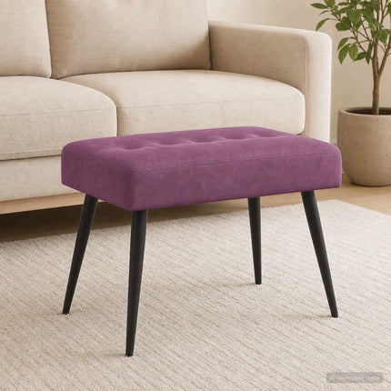 Bänk med knappar Lila 60 x 40 x 45 cm Sammet