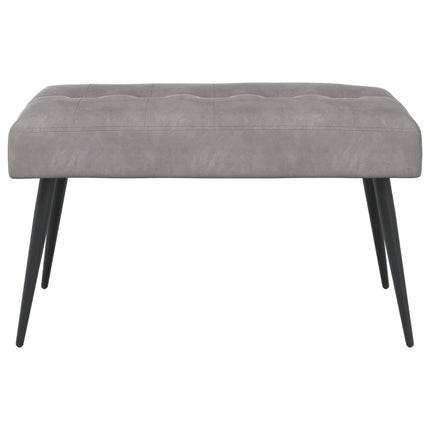 Bänk med knappar Ljusgrå 80 x 40 x 46 cm Sammet
