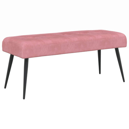 Bänk med knappar Rosa 80 x 40 x 46 cm Sammet