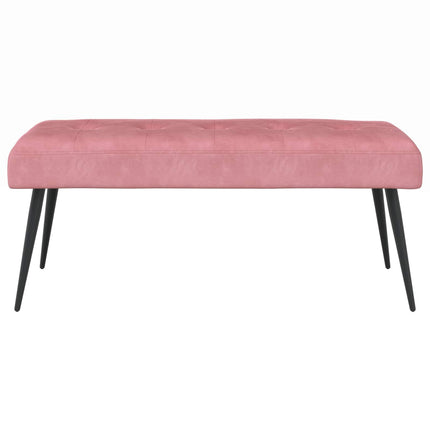 Bänk med knappar Rosa 80 x 40 x 46 cm Sammet