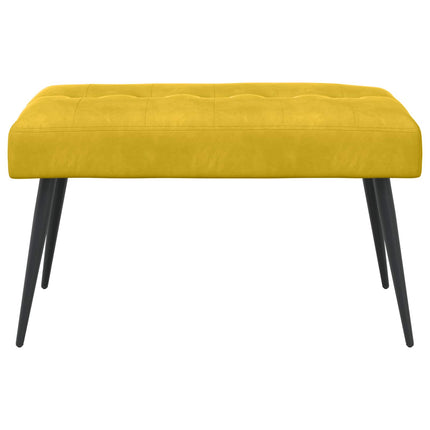 Bänk med knappar Gul 80 x 40 x 46 cm Sammet
