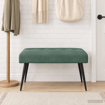 Bänk med knappar Havgrön 80 x 40 x 46 cm Sammet