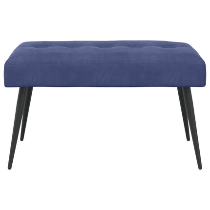 Bänk med knappar Polisblå 80 x 40 x 46 cm Sammet